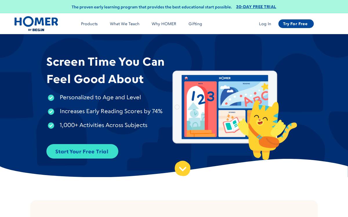 Homer Education false website preview
