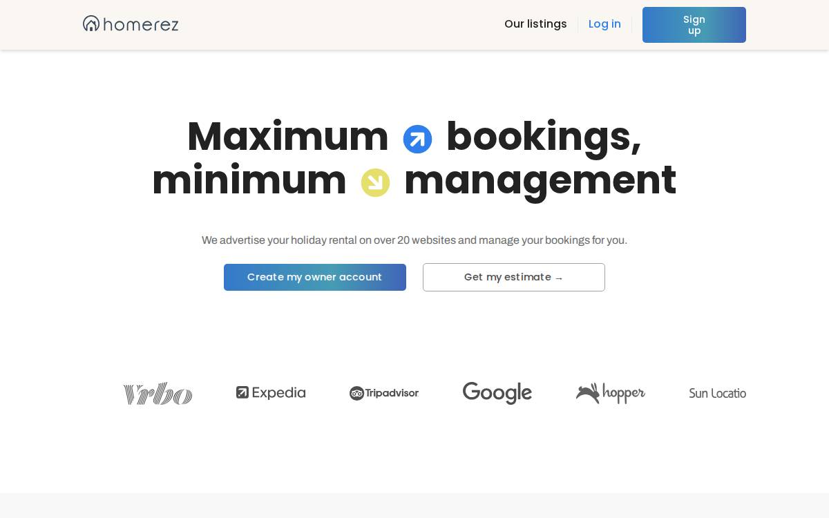 Homerez website preview