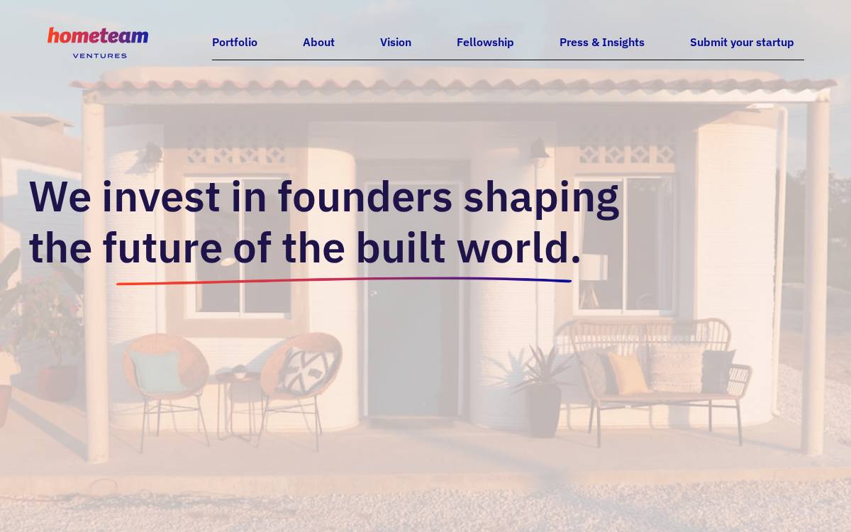 Hometeam Ventures website preview