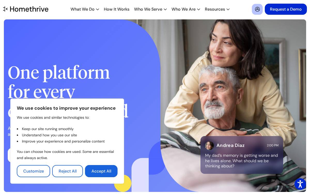 Homethrive website preview