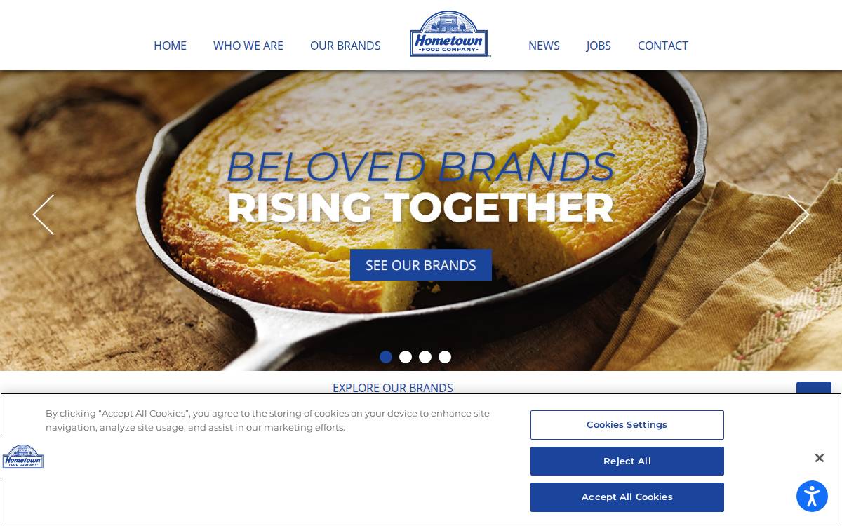 Hometown Food Company website preview