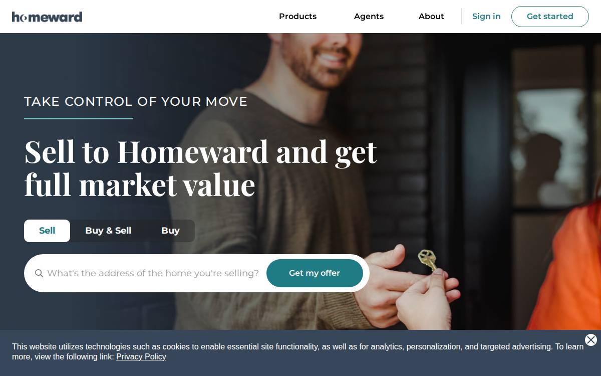 Homeward website preview