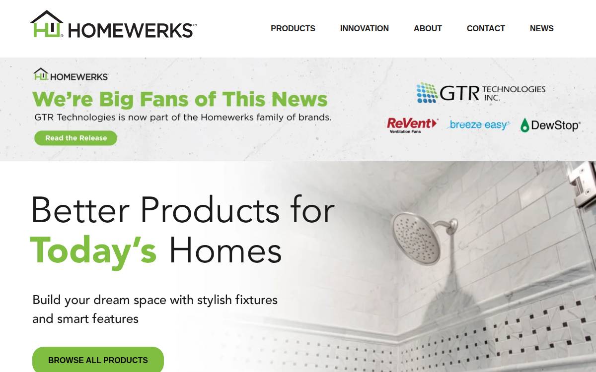Homewerks website preview
