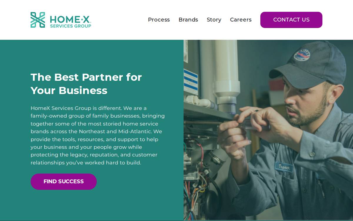 HomeX website preview