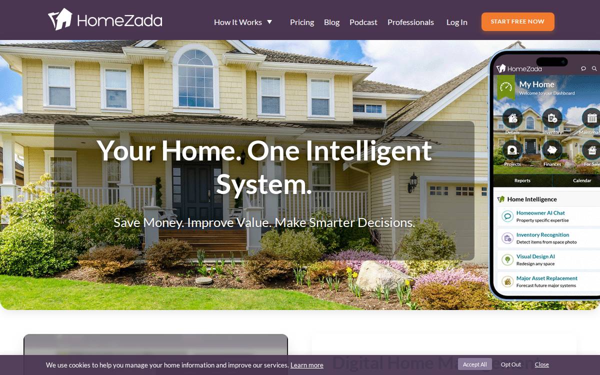 Homezada website preview