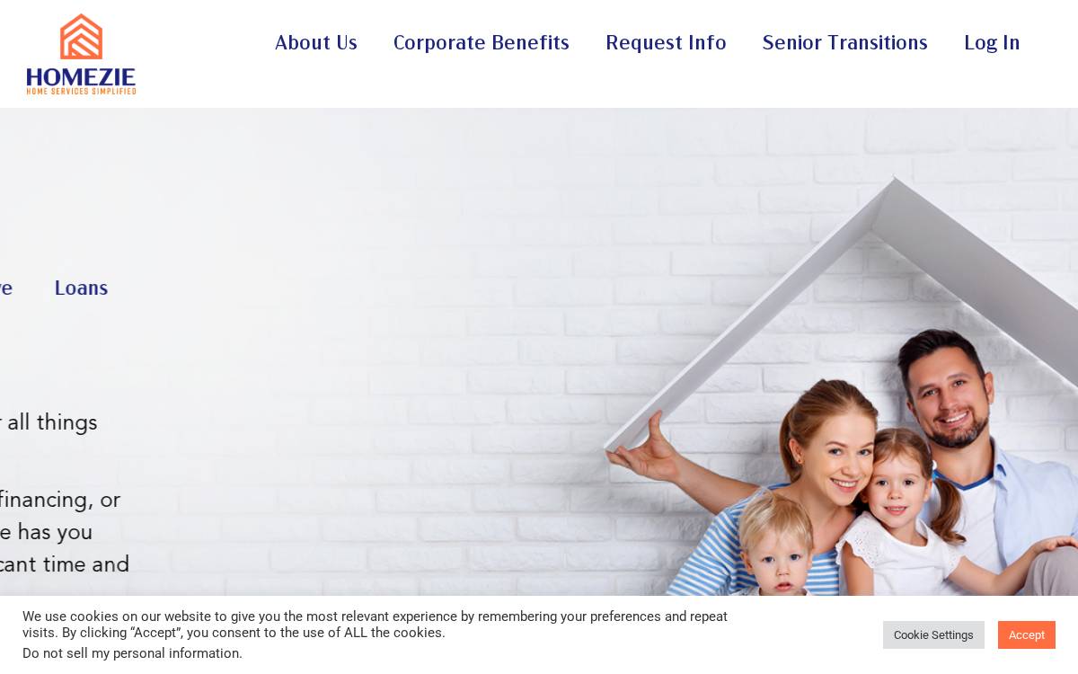 Homezie website preview