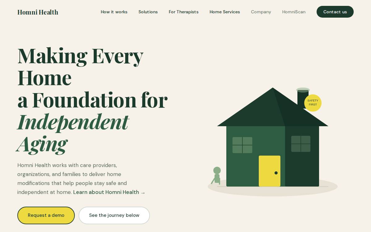 Homni Health website preview