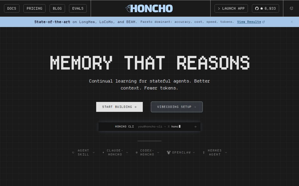 Honcho website preview