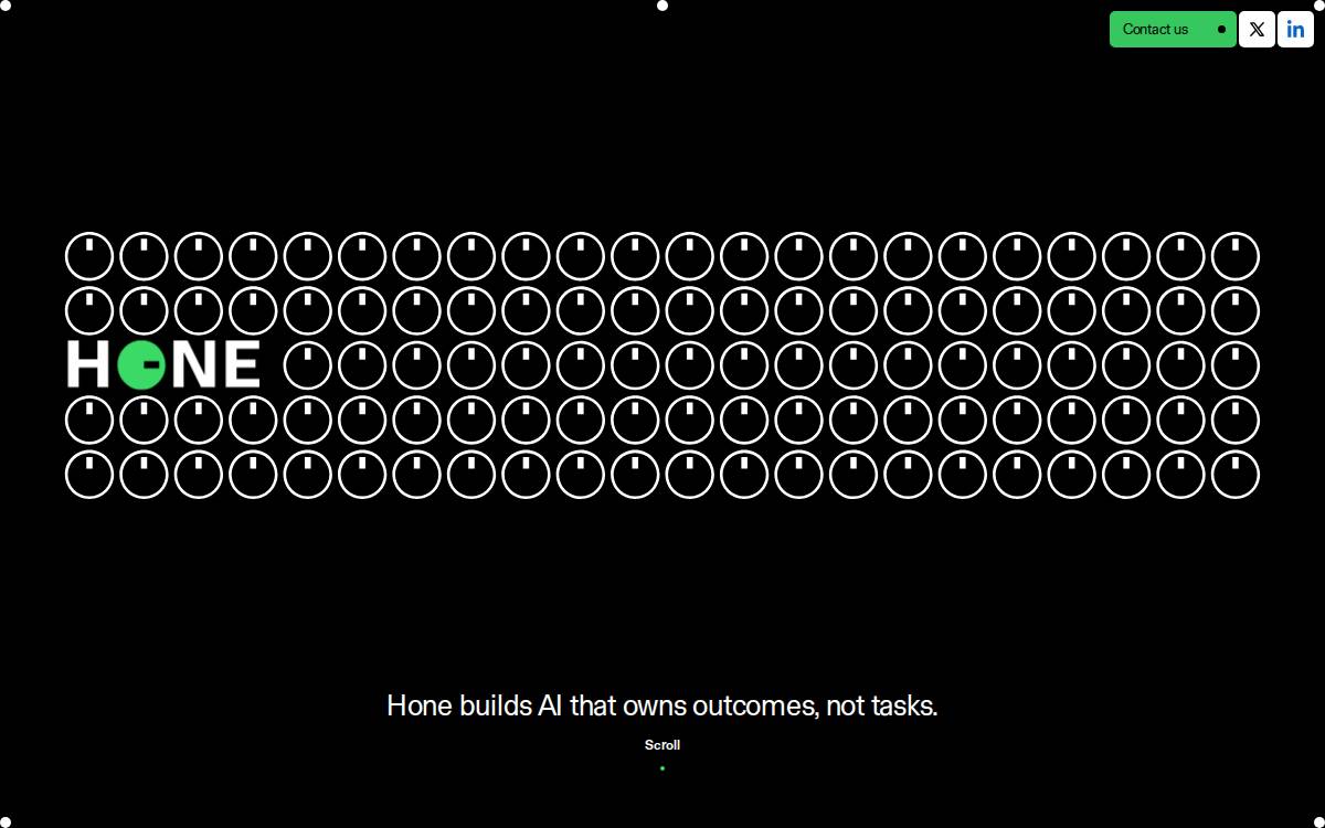 Hone website preview