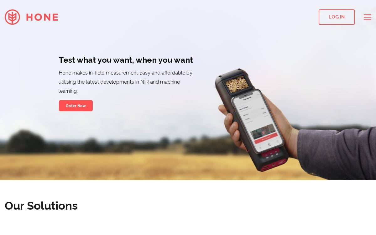 Honeag website preview