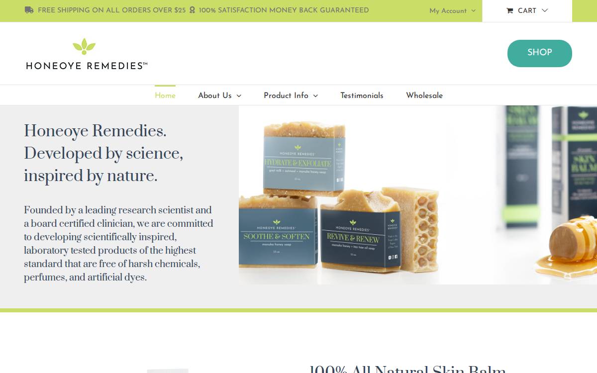 Honeoyeremedies website preview