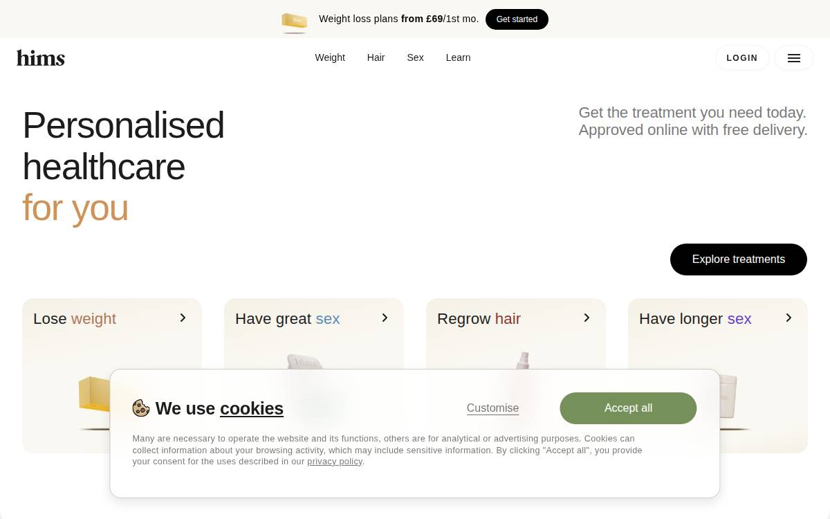 Honest Health website preview