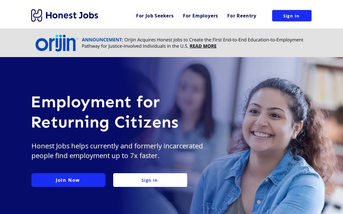 Honest Jobs website preview