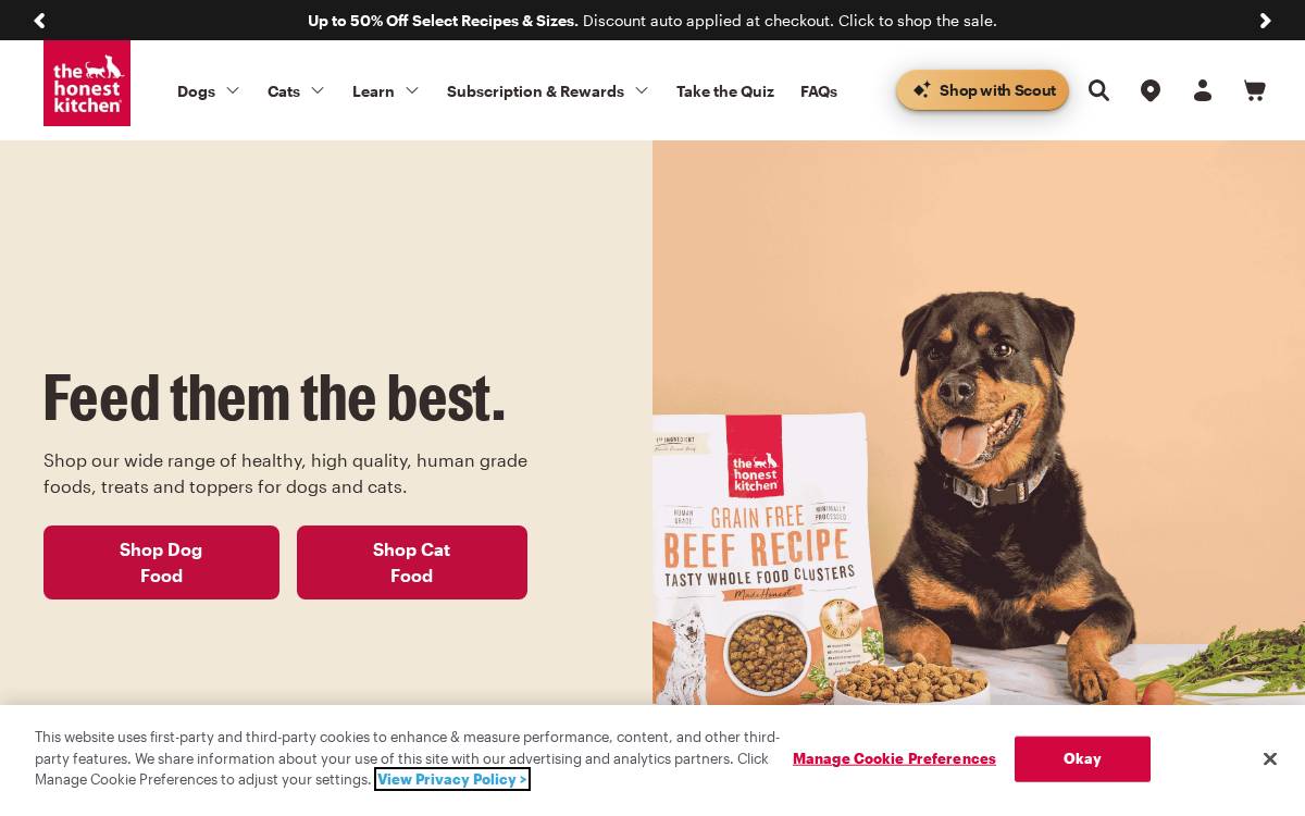 Honest Kitchen website preview