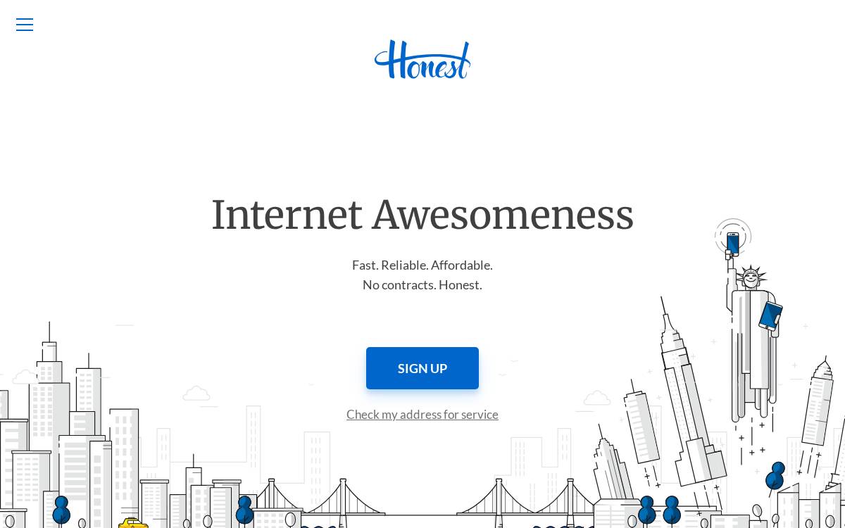 Honest Networks website preview