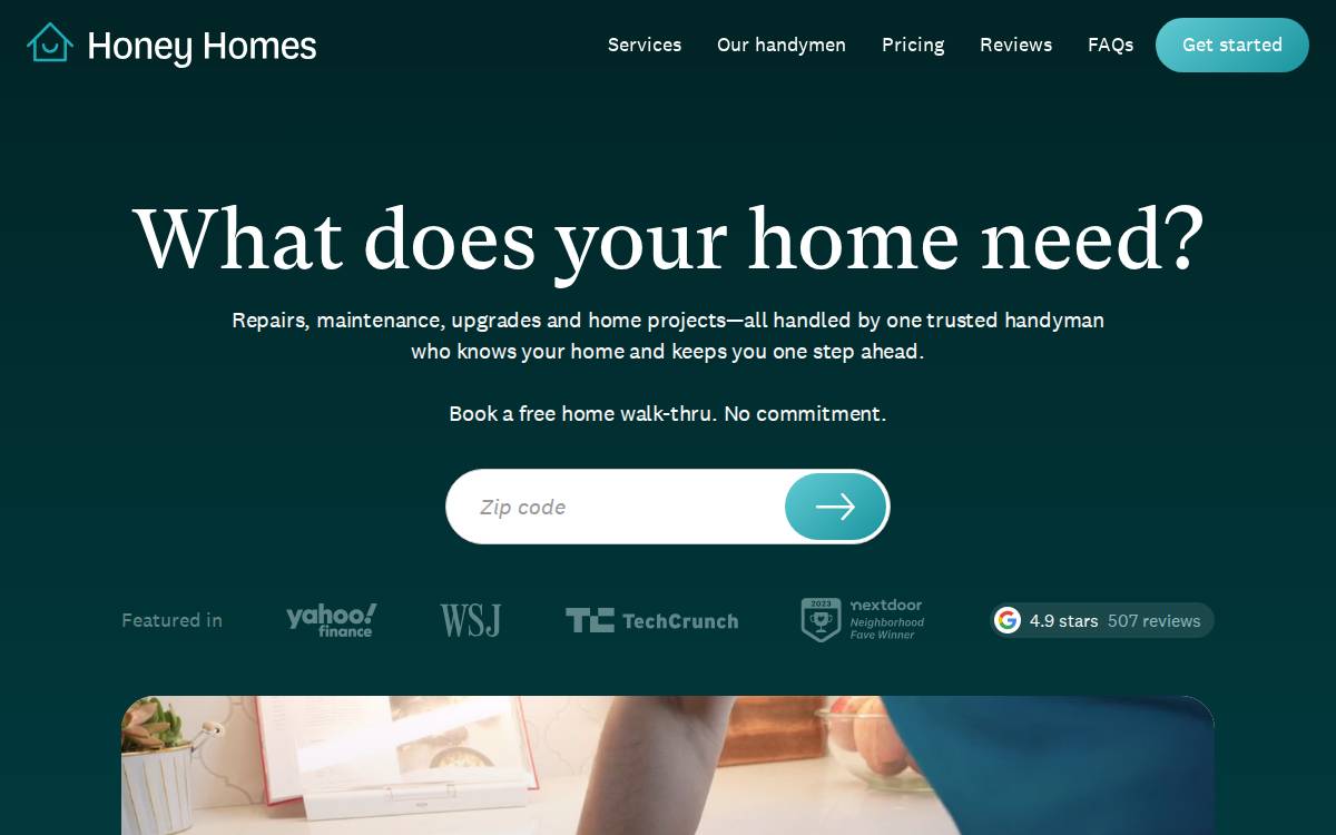 Honey Homes website preview