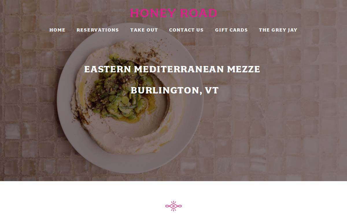 Honey Road website preview