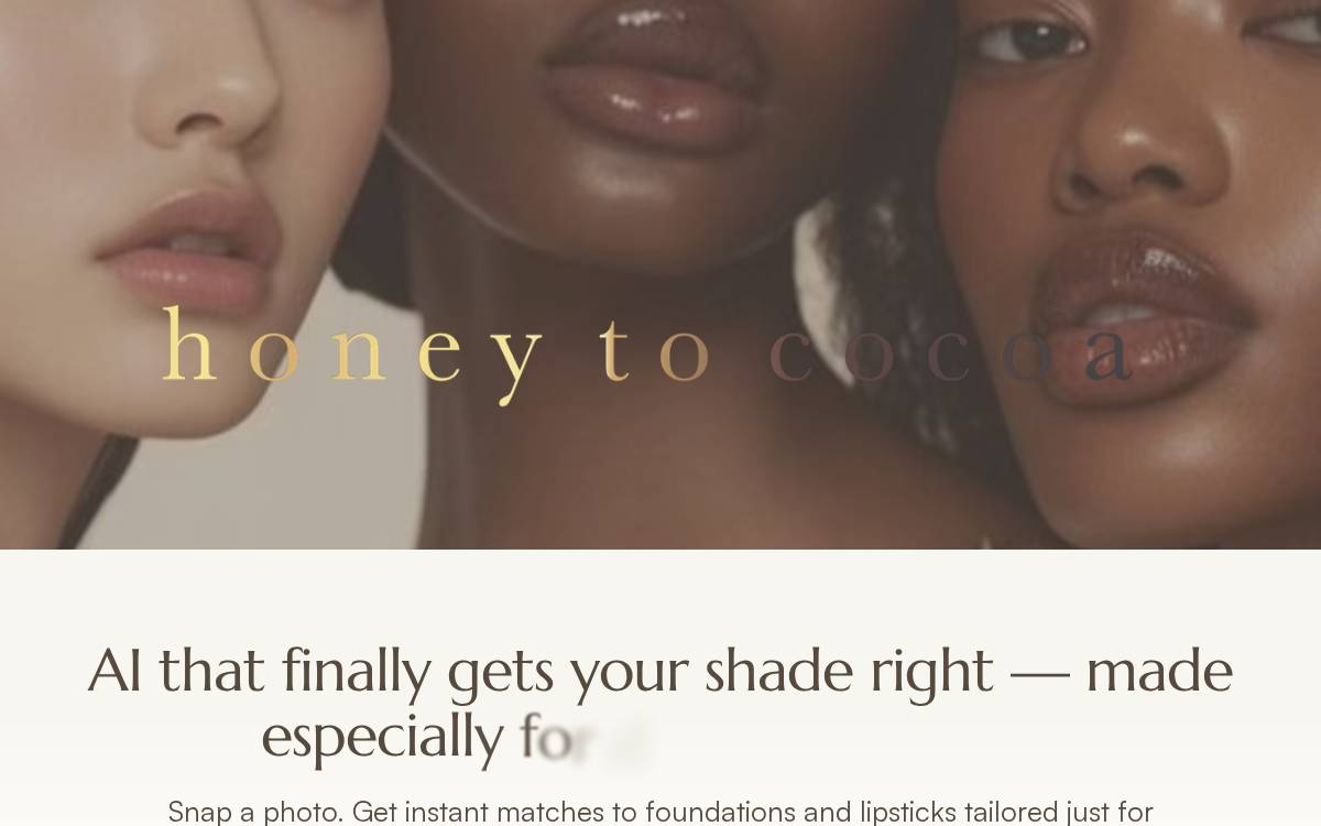 Honey to Cocoa website preview