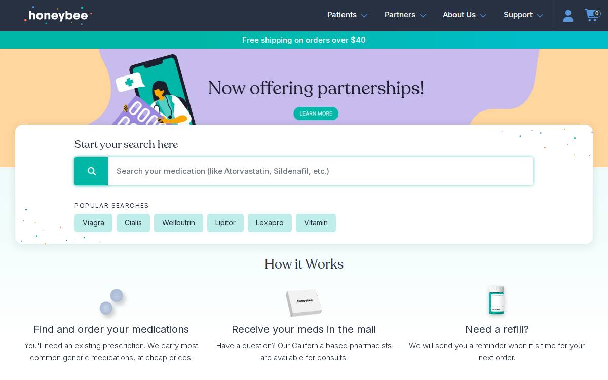 Honeybee Health website preview