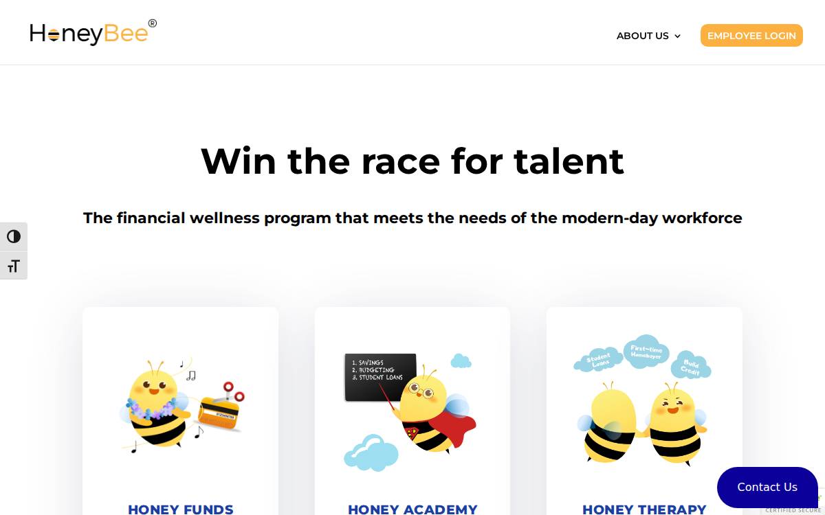 HoneyBee website preview