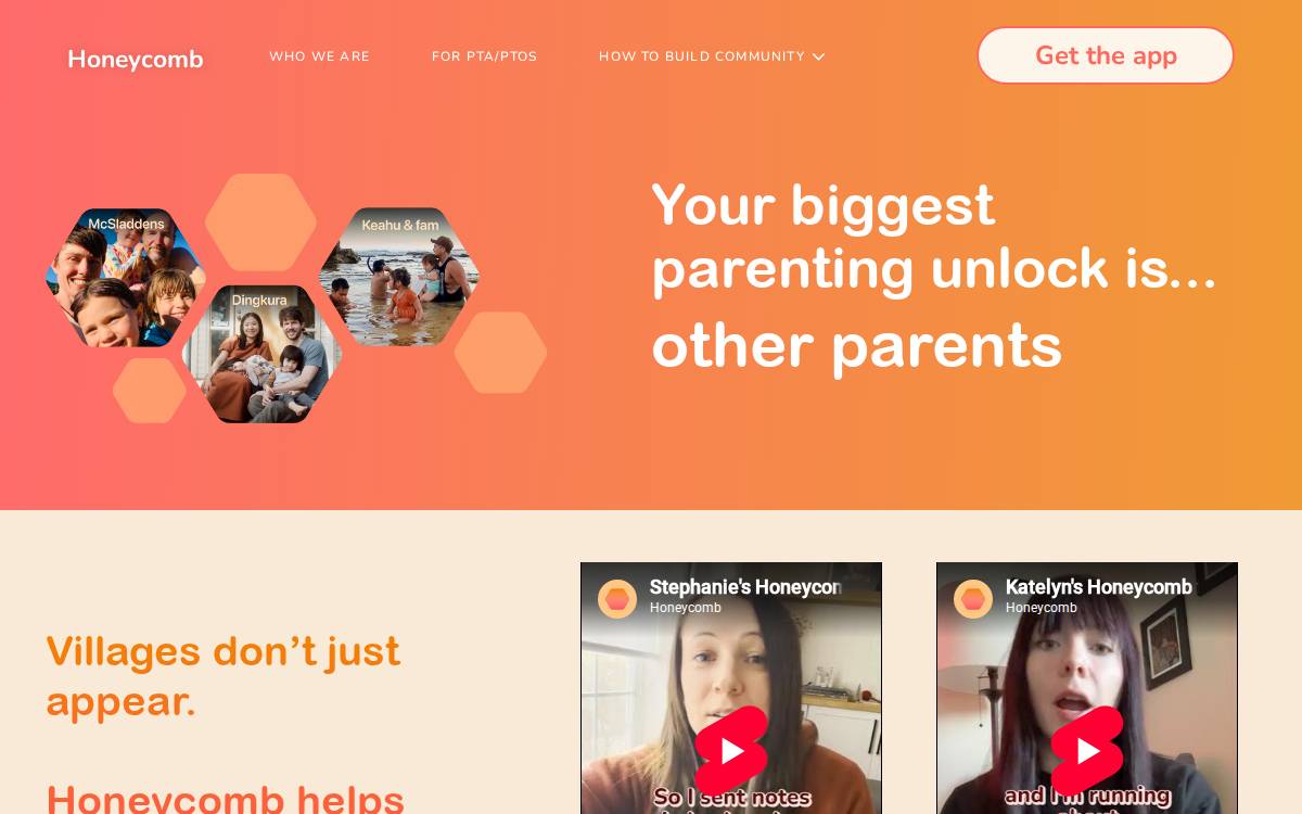 Honeycomb website preview