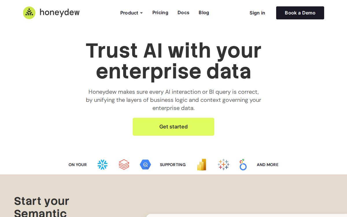 Honeydew website preview