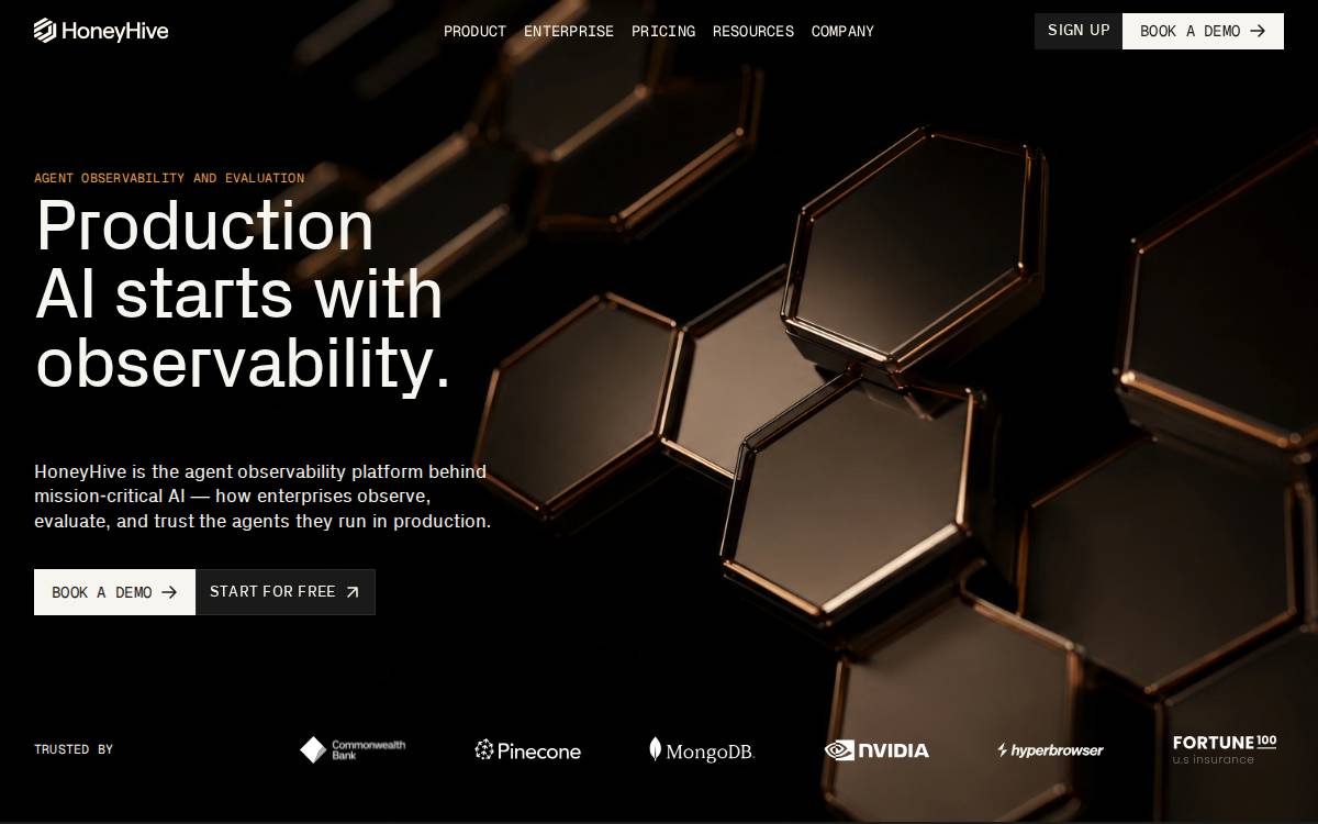 Honeyhive website preview