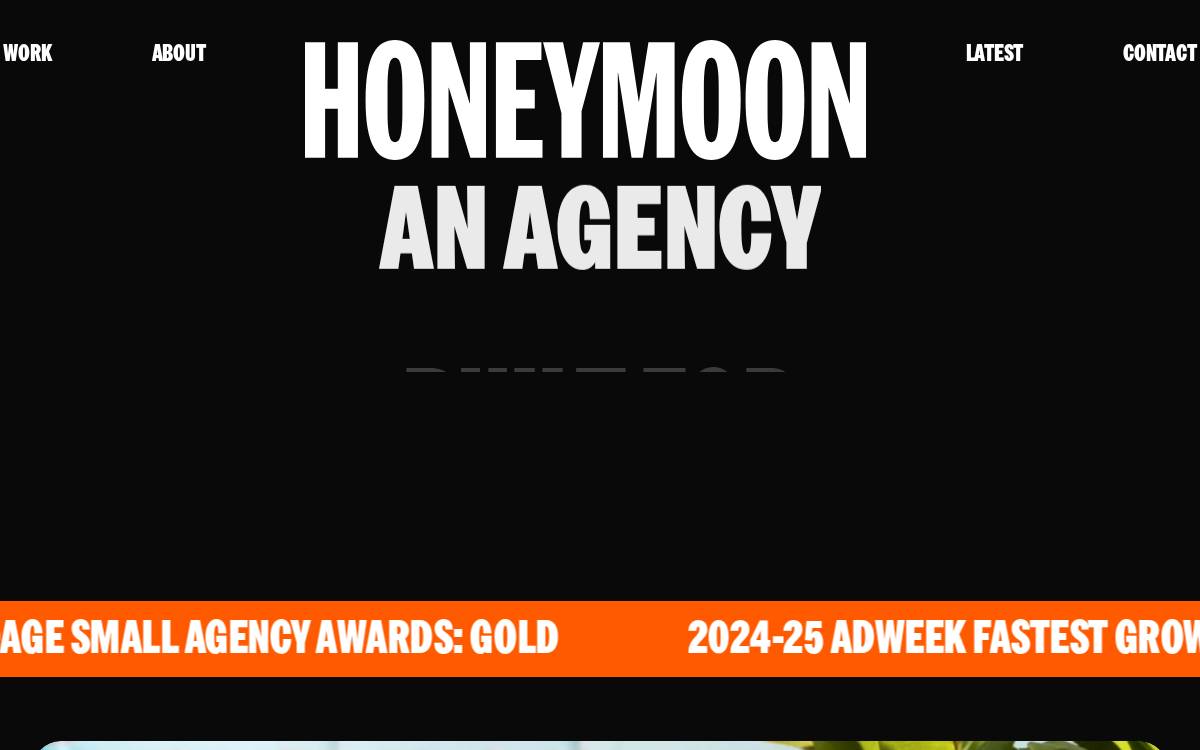 Honeymoon Integrated Marketing & Experience Agency website preview