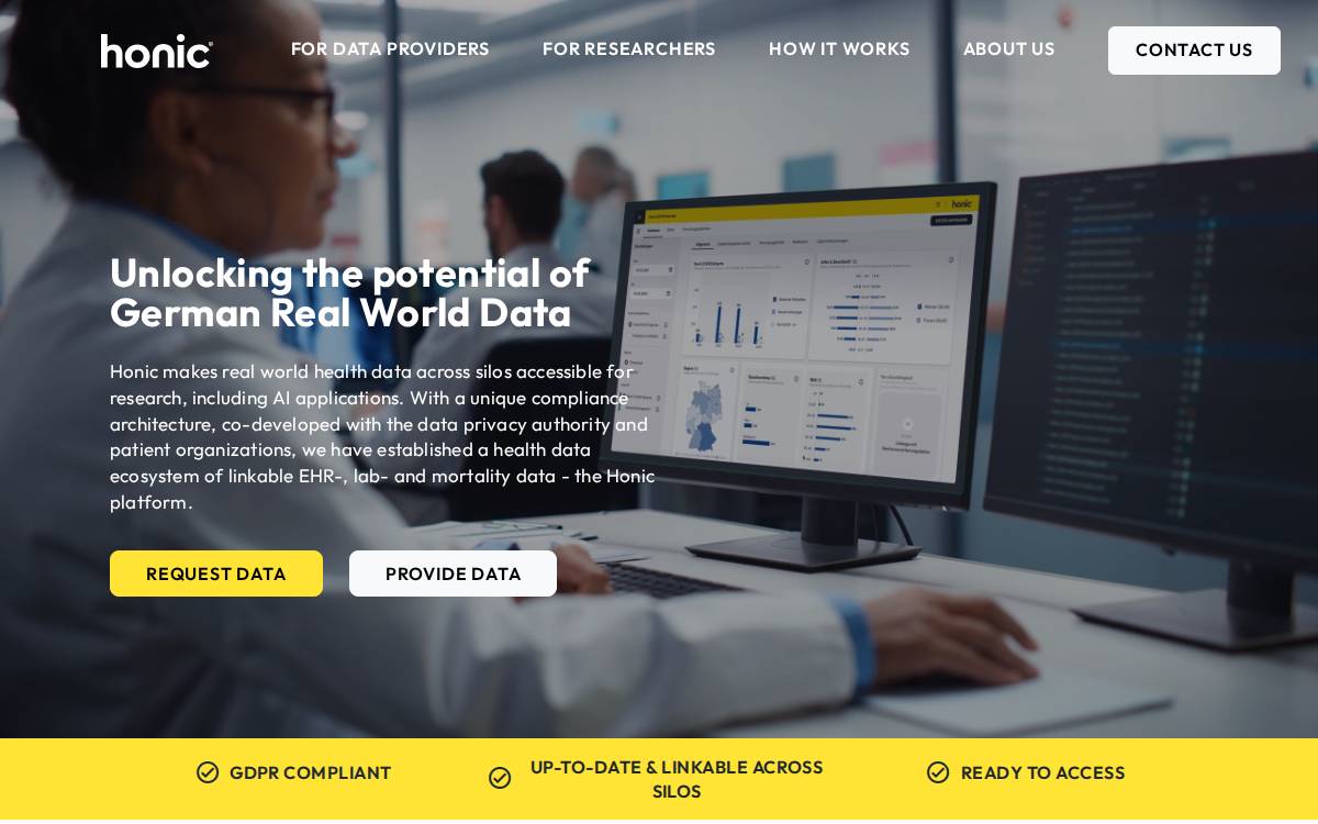 Honic website preview