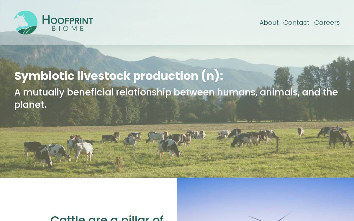 Hoofprint Biome website preview
