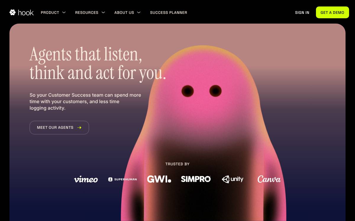 Hook website preview