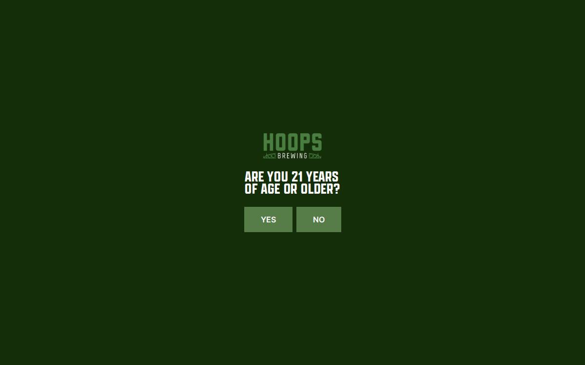 Hoops Brewing website preview