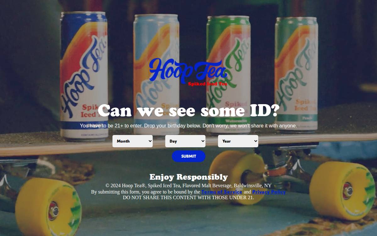 Hoop Tea website preview