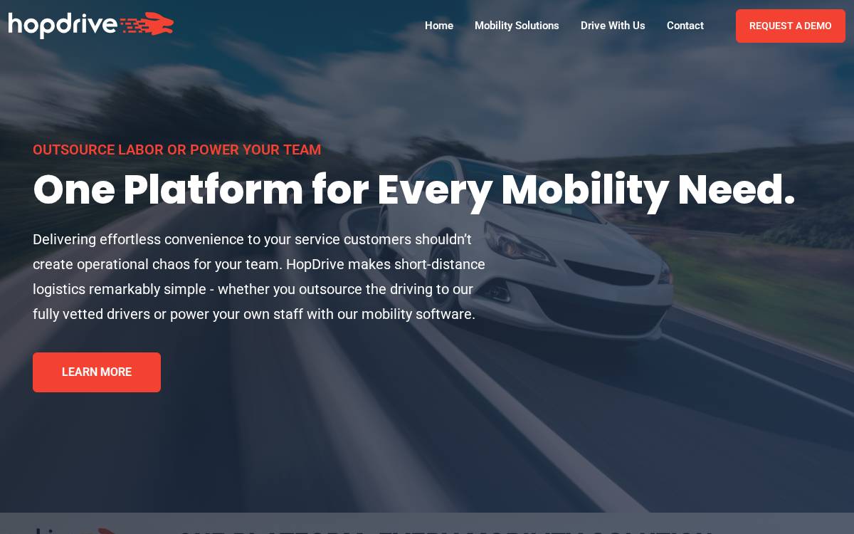 Hopdrive website preview