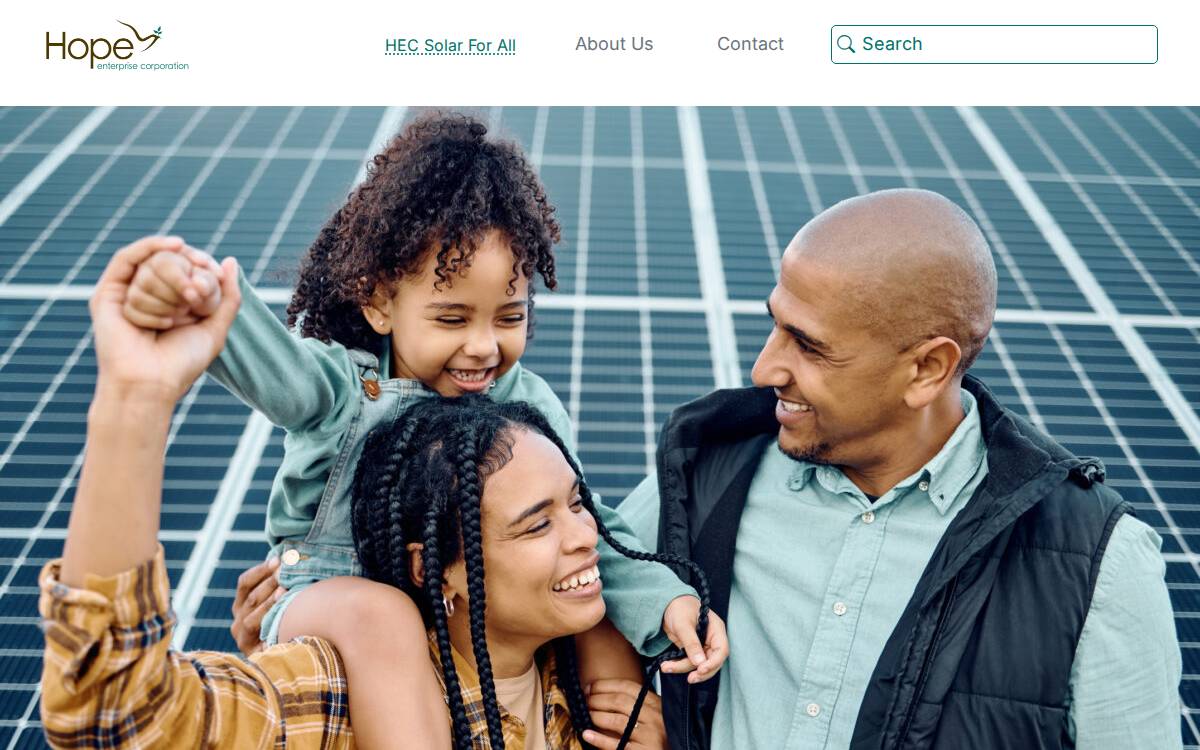 Hope Enterprise Corporation website preview