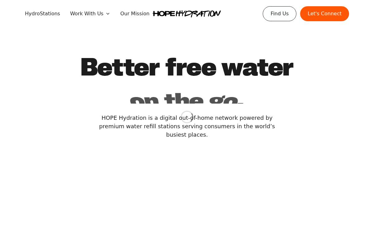 HOPE Hydration website preview