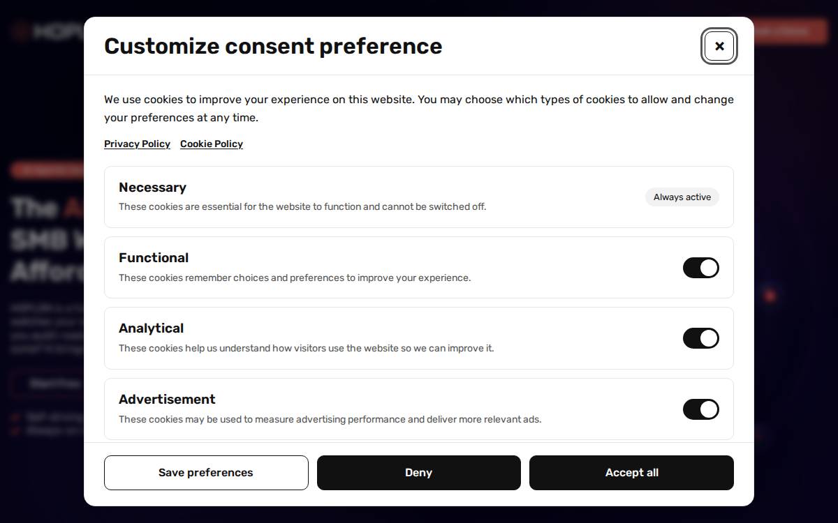 Hoplon AI website preview