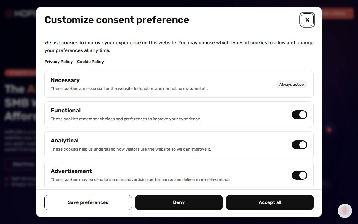 HOPLONai website preview