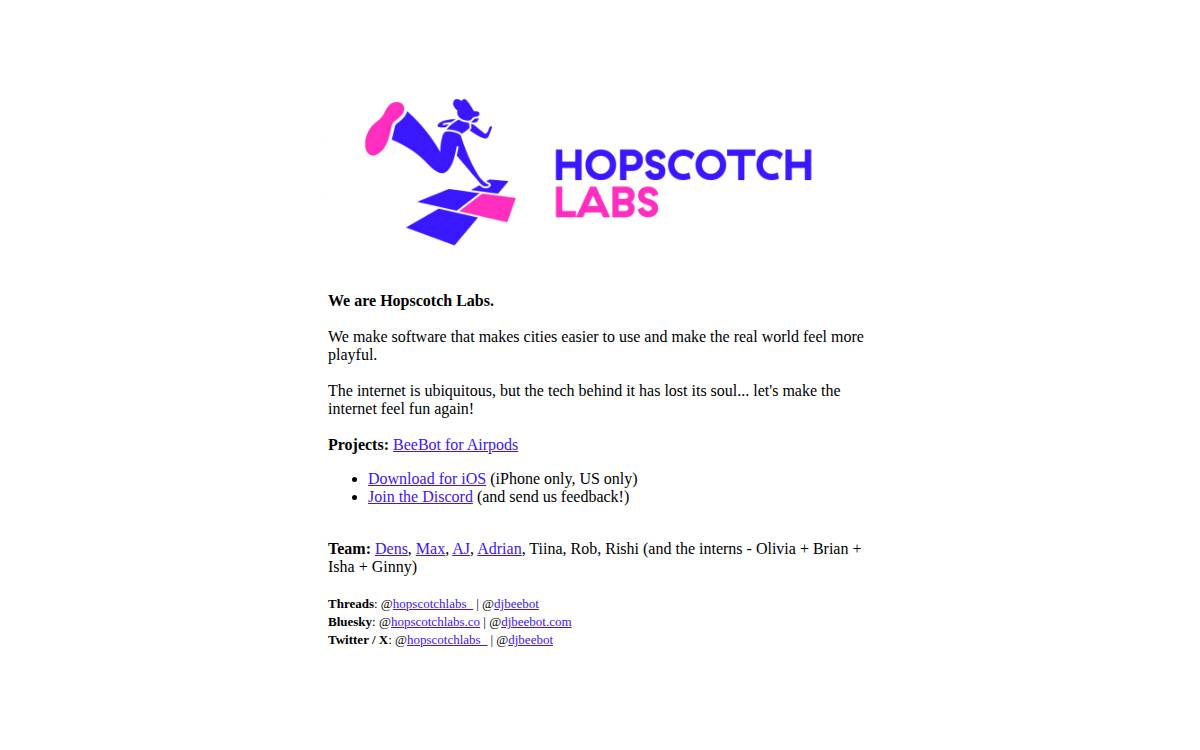 Hopscotch Labs website preview