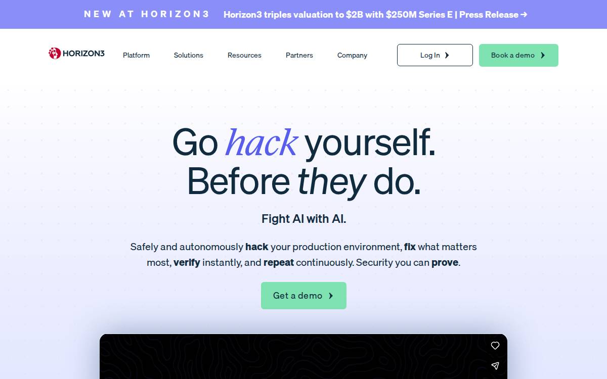Horizon3 Ai website preview
