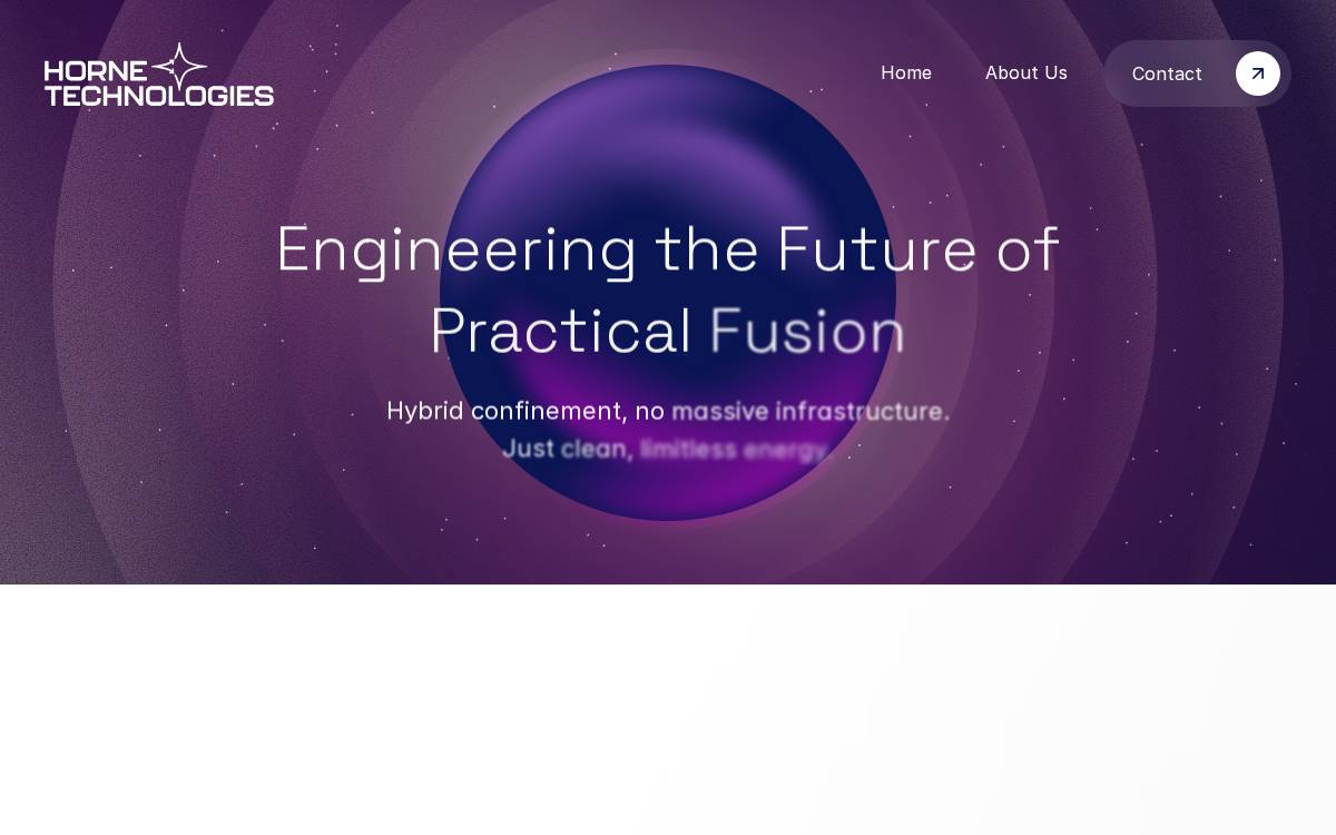 Horne Technologies website preview