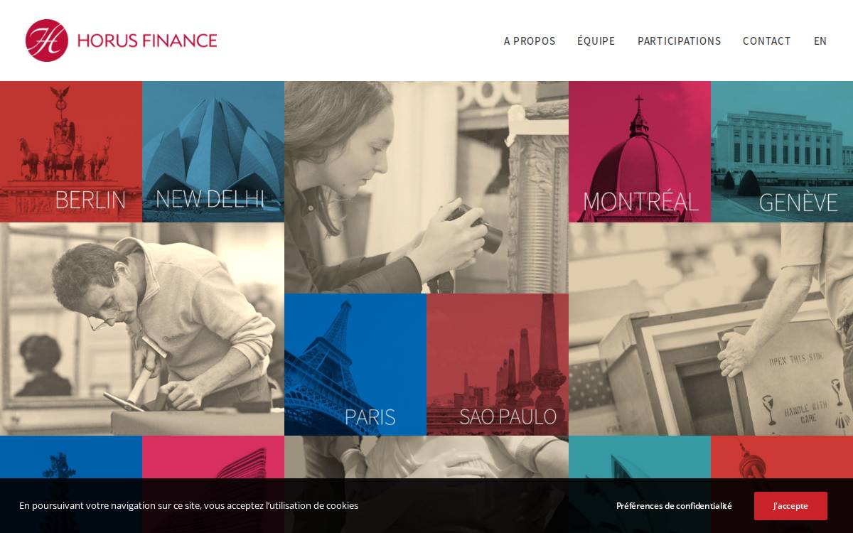 Horus Finance website preview