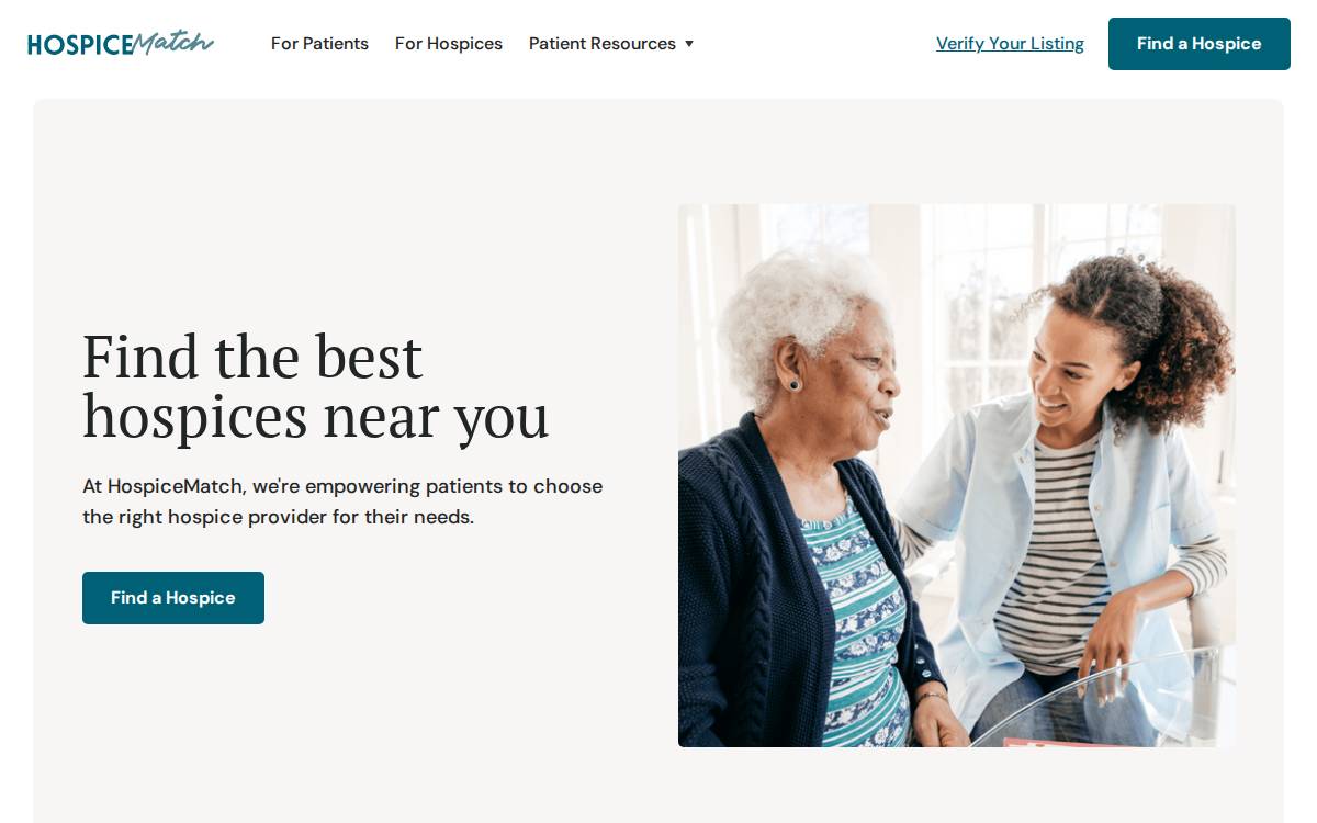 Hospicematch website preview