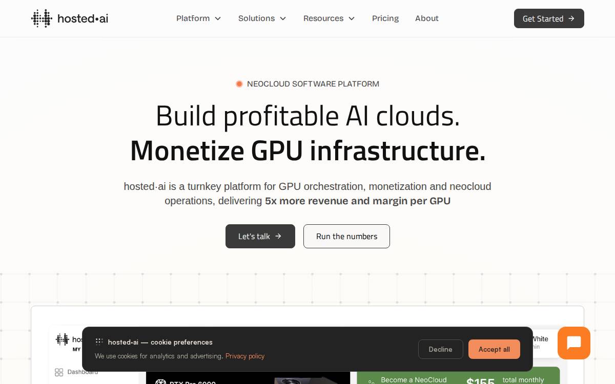 Hosted website preview