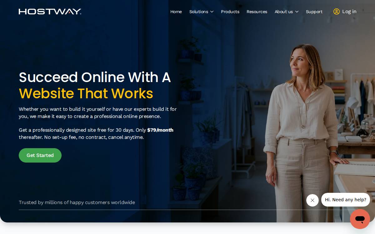Hostway website preview