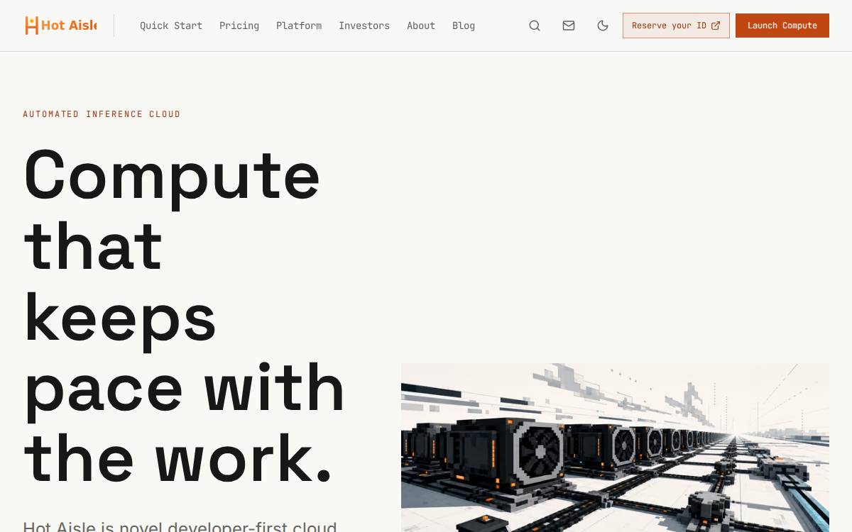 Hot Aisle website preview