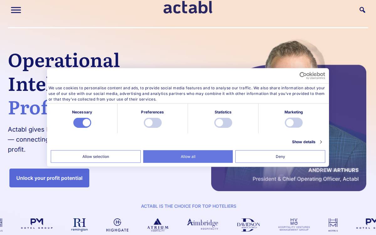 Hotel Effectiveness website preview