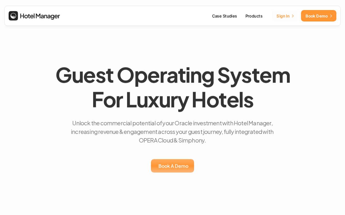 Hotel Manager website preview