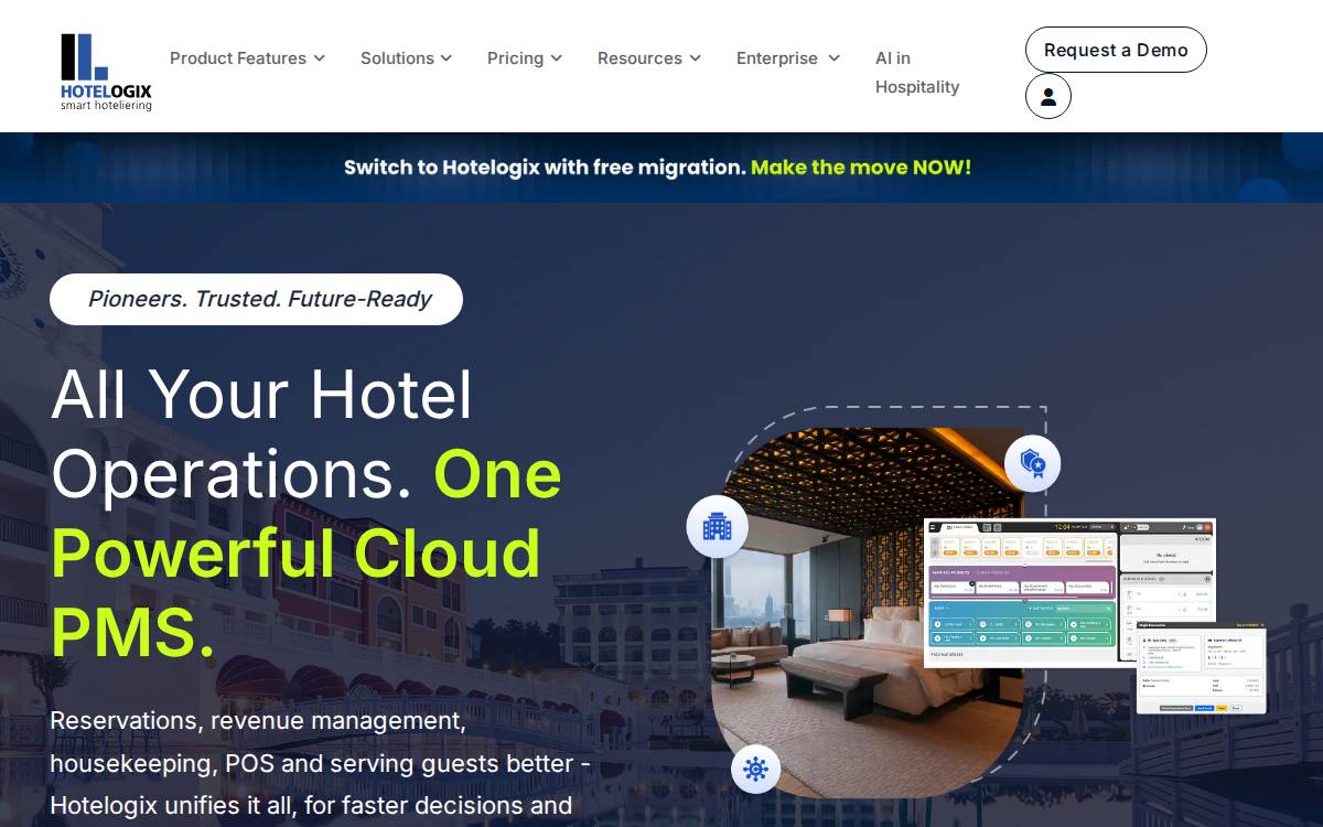 Hotelogix website preview