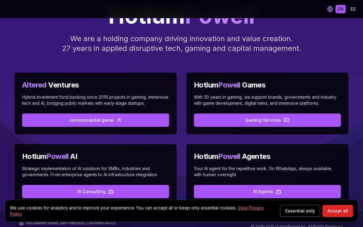 Hotlumpowell website preview